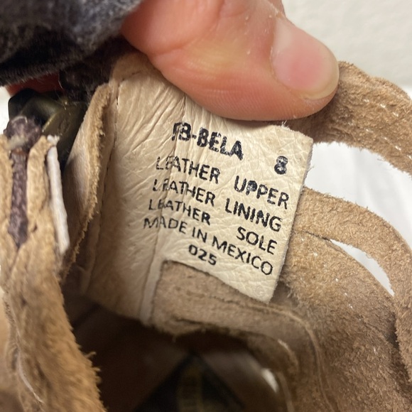 Freebird Bela Heeled Womens Size 8‎ Beige Rustic Ankle Zipper Braided - Picture 10 of 11